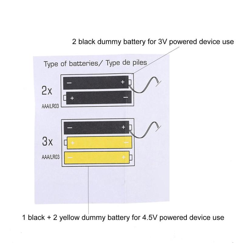 3-in-1 AA AAA Batterie-Eliminator Netzteil-Adapter für LED-Licht/Spielzeug/Ventilator/Kamera Ersatz LR6/AA Batterien