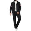 Men's Color Block Striped Tracksuit Set for Fall Winter Running, Jogging and Casual Wear