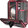 Heavy Duty Metal Cover for Samsung S26 S25 Edge S24 Ultra S23 S22 Plus S21 with Glass Screen Alloy Kickstand Shockproof Case