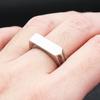 Fashion 316L Stainless Steel Simple Rings For Men Women Punk Hip Hop Square Band Flat Top Signet Ring Charm Party Jewelry Gifts