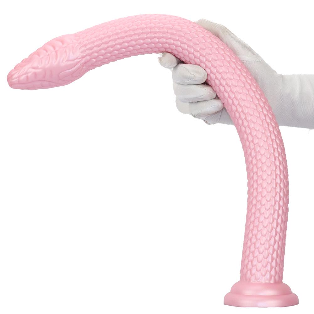 Super Large Snake Head Anal Plug with Suction Cup for Long-Term Wear and Deep Self-Stimulation