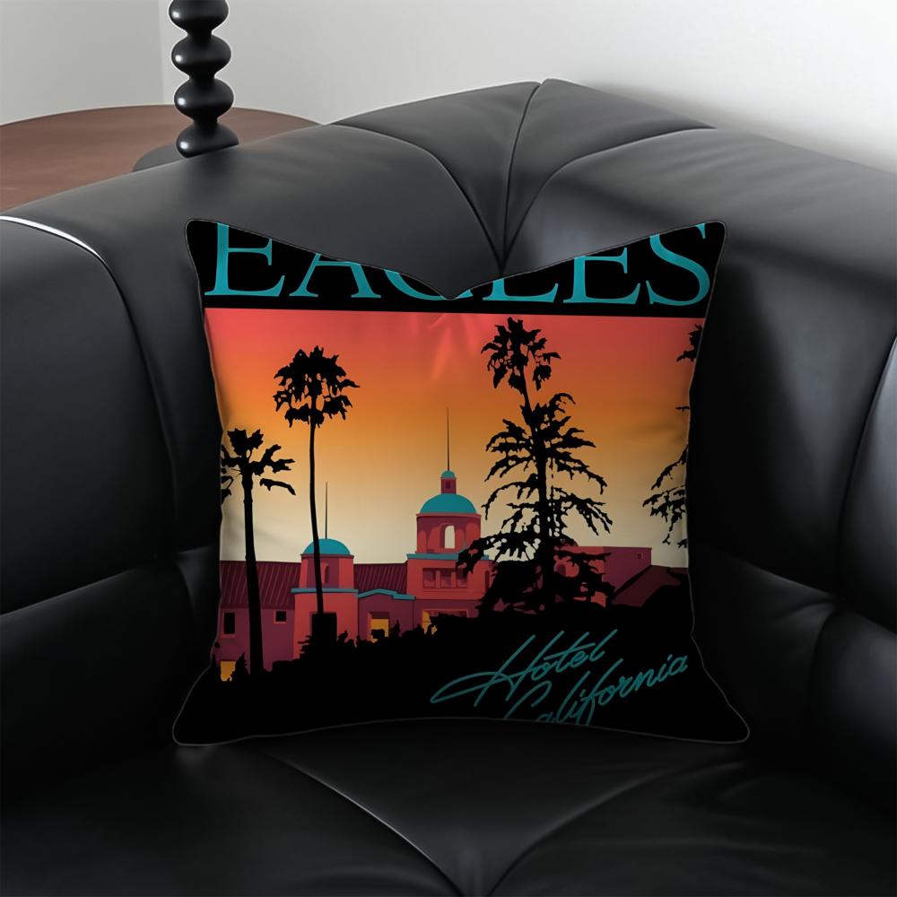 The EEagles Band Cushion Cover Pillow Case Antidustmite Invisible Zipper Silky Plush Cushion