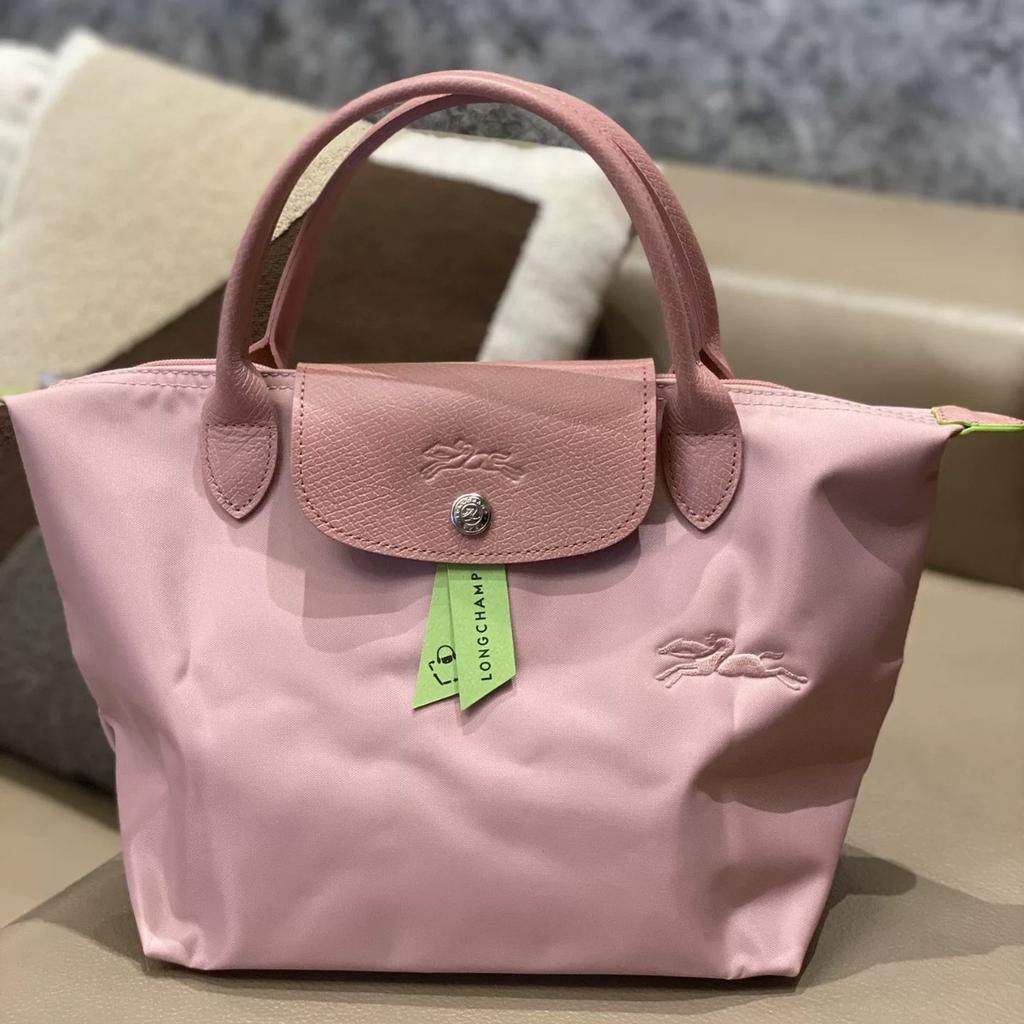 Longxiang Classic Hand-held Nylon Dumpling Bag, Embroidered Large-capacity Tote Bag, Waterproof Folding Single-shoulder Bag