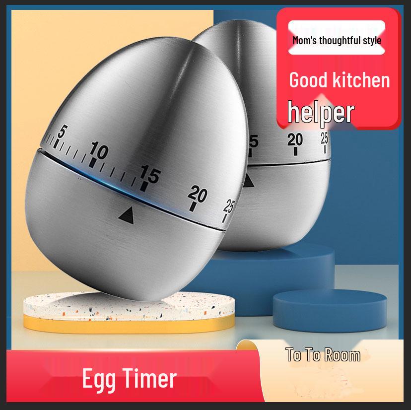 Stainless Steel 60-Minute Kitchen Timer for Baking and Cooking