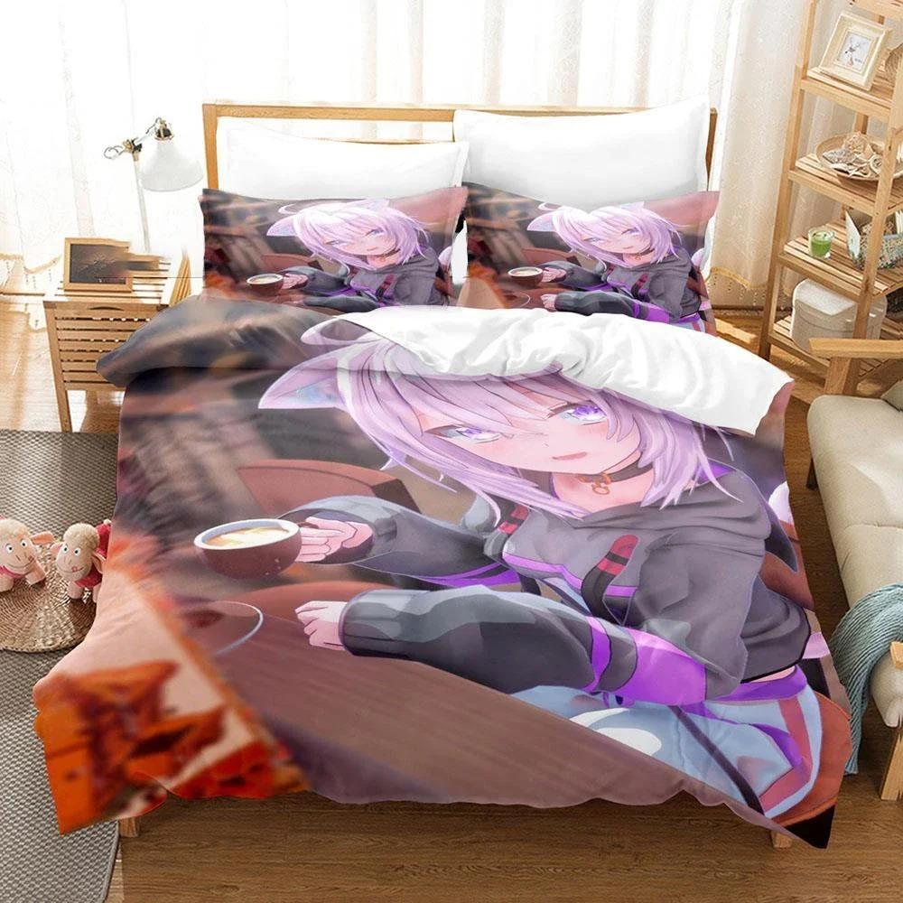 Anime Nekomata Okayu Bedding Set Duvet Cover Bedroom Comforter Covers Single Twin King Size Quilt Cover Home Textile