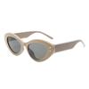 Women Retro Cat Eye Oval Frame Sunglasses Uv Protection Fashion Sun Glasses For Large Face