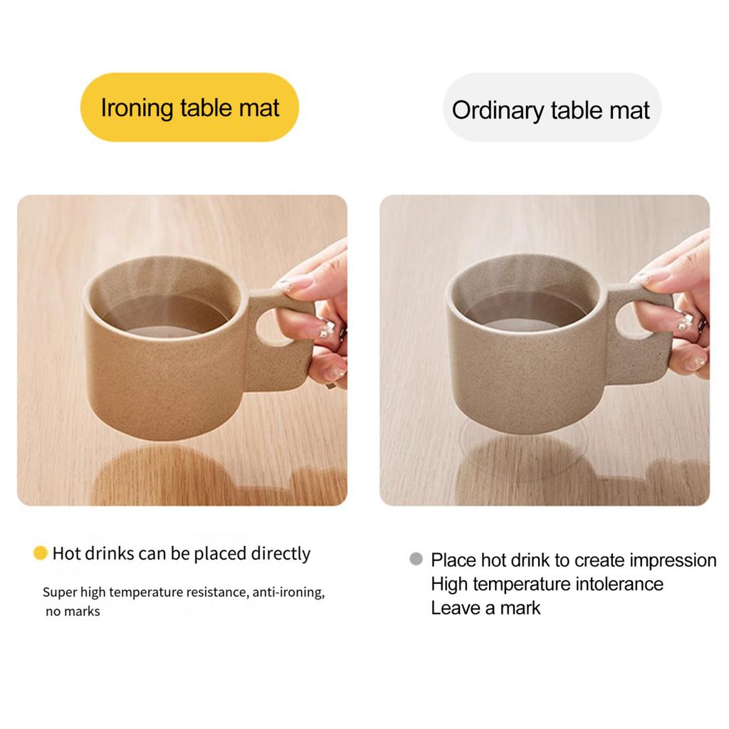Yousheng Transparente Esstischmatte, verdickter sichtbarer runder Tischschutz, öldicht, rutschfest, hitzebeständig, wasserdichte Tischunterlage für Couchtisch