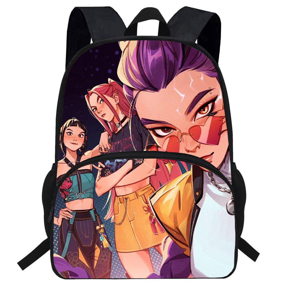 Hunters Demon Kpop Cartoon School Backpack Durable Material Anti Shock Students