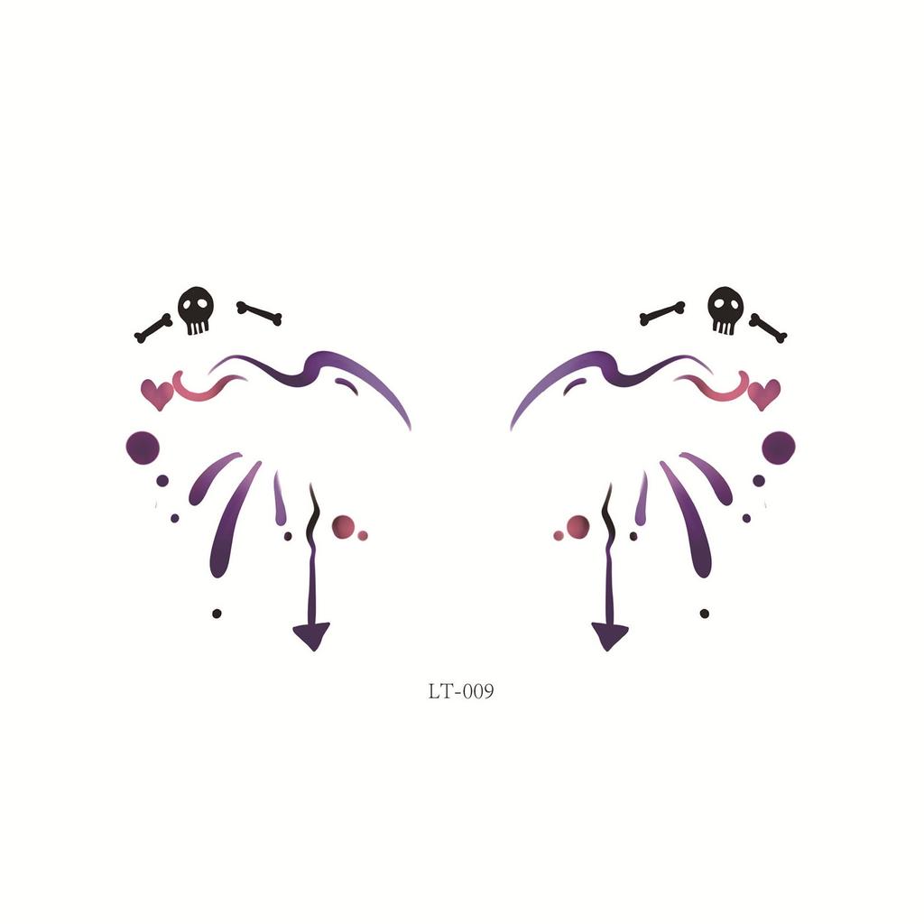 Halloween Gesicht Augen Aufkleber Eye Liner Lidschatten Temporäre Aufkleber Aufkleber Für Frauen Mädchen Halloween Kostüm Cosplay Bekleidung Zubehör Party