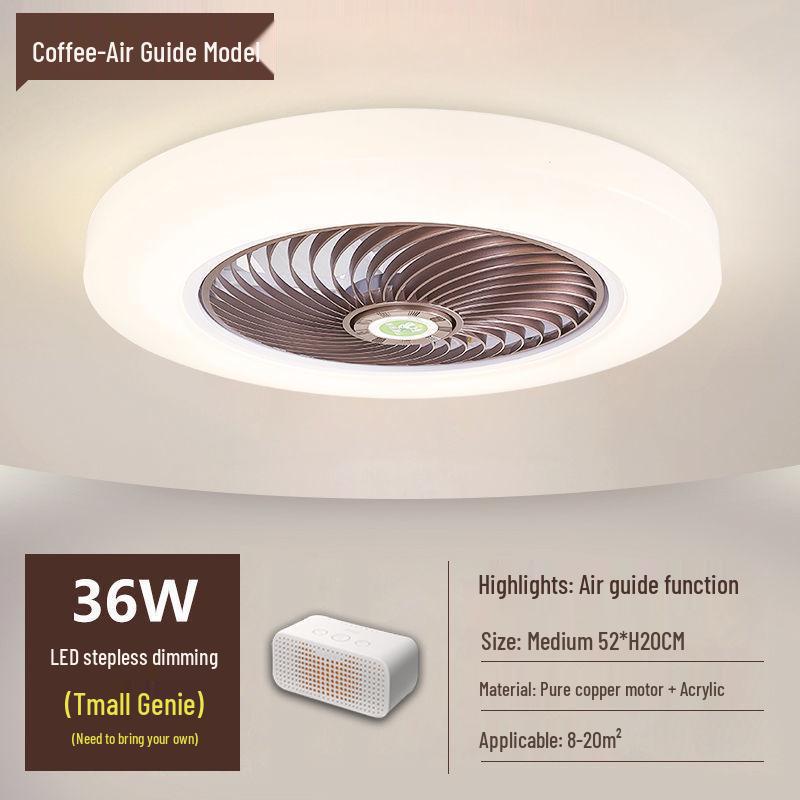 Ultra-thin Silent Ceiling Fan Light: Modern Invisible Chandelier for Bedroom, Living, and Dining Rooms