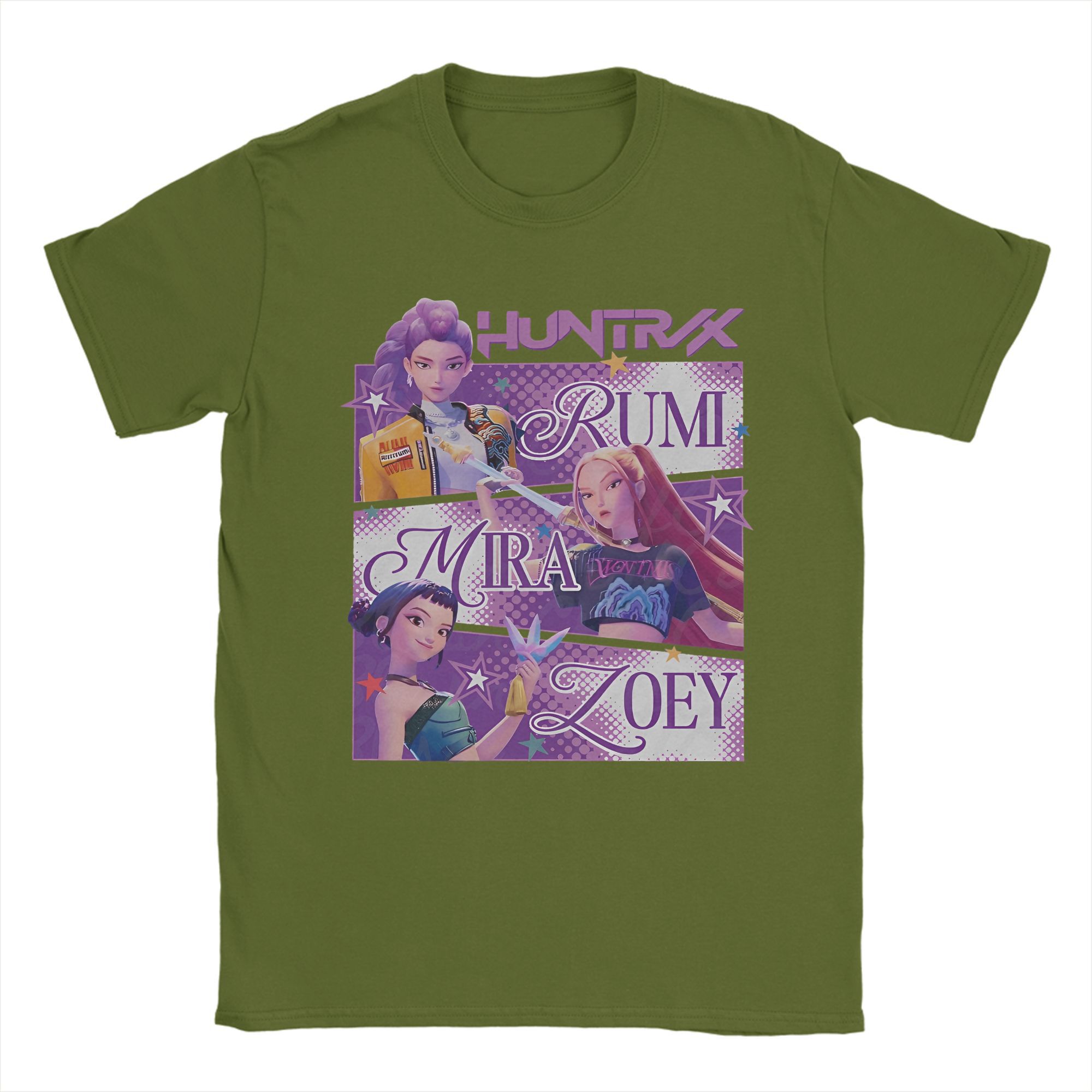 

Huntrix Demon Hunters Tour Poster T-Shirt Harajuku T-Shirts Short Sleeves Tshirt Summer Pure Cotton Crewneck Oversized Top Tees 4XL