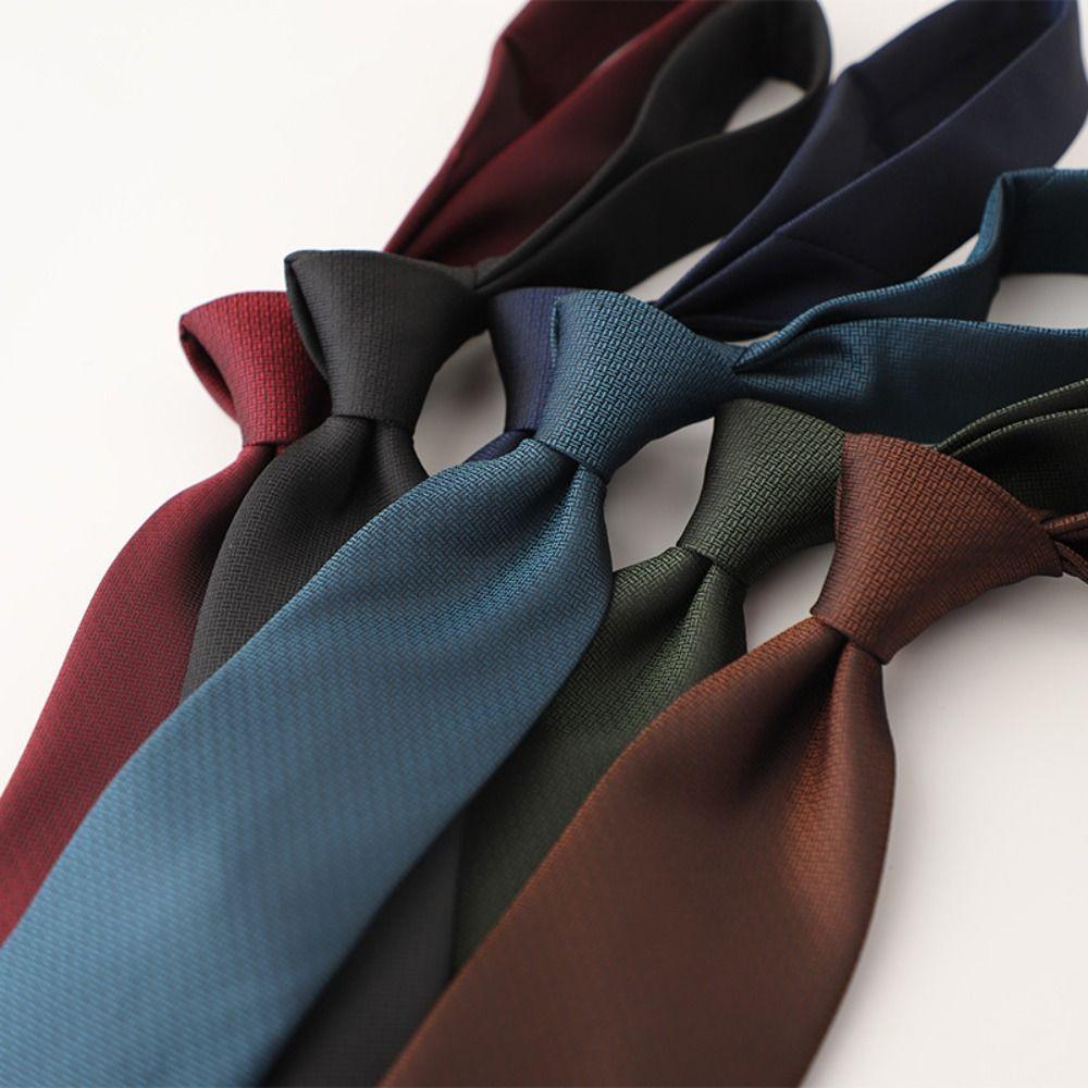 Solid Color Mens Necktie Trendy Gentlemen Men's Wedding Tie Classic Striped Neck Ties For Business