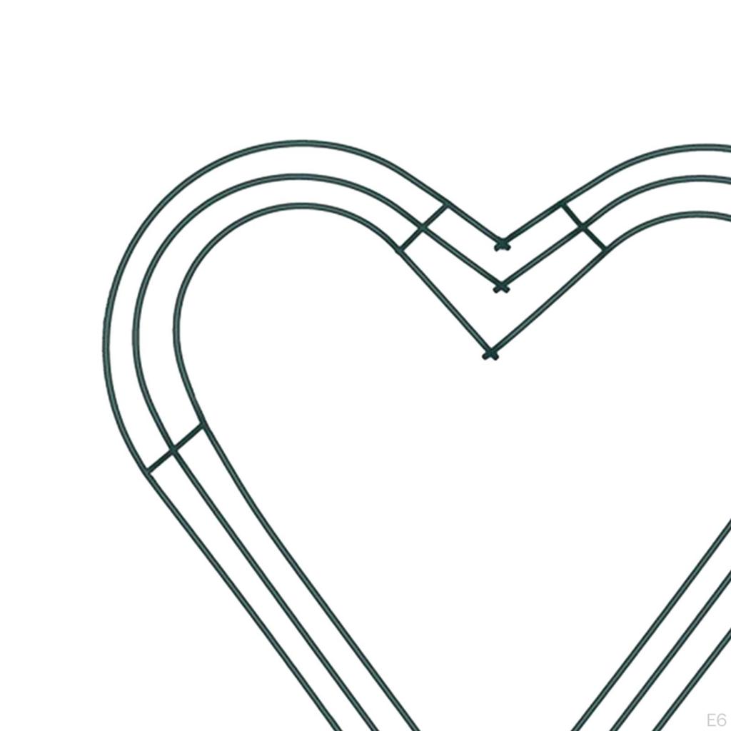DIY Heart Shaped Wreath Form for Crafting with Iron Base and Floral Rings
