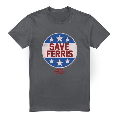 Ferris Bueller´s Day Off Mens Save Ferris Badge T-Shirt