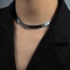 Original Haematite Necklace Men's Fashion Special-Interest Design Fancy Hip Hop European and American Style Street Cold Style Clavicle Chain Jewelry
