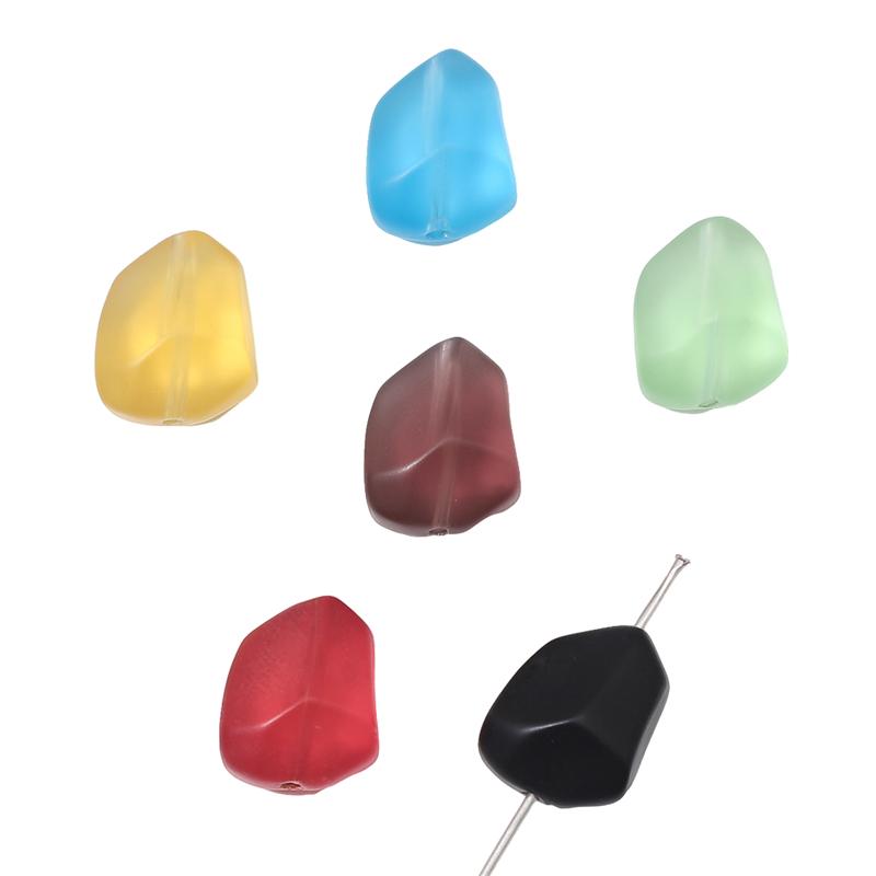 Kristallglasperlen, flacher Stein, mattierte Schnittoberfläche, lose Distanzperlen für DIY-Halskette, Armband, Schmuckherstellung