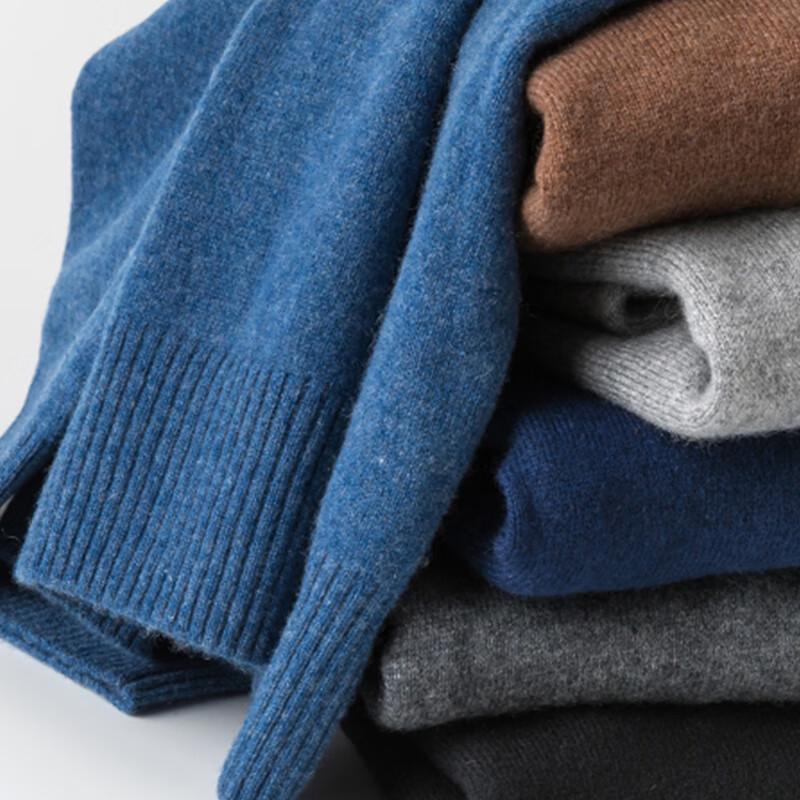 Hengyuanxiang Men's Pure Wool Button-Up Vest Cardigan