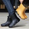 British short and medium rain shoes Chelsea wading boots men's new non-slip rubber boots men's outer wear shoes fishing shoes