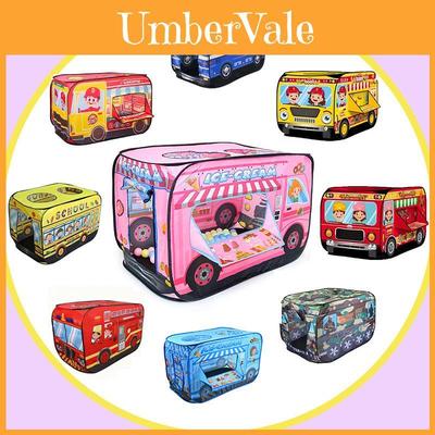 Ice Cream Car Foldable Play Tent With Ocean Ball Pool For Kids Indoor Fun
