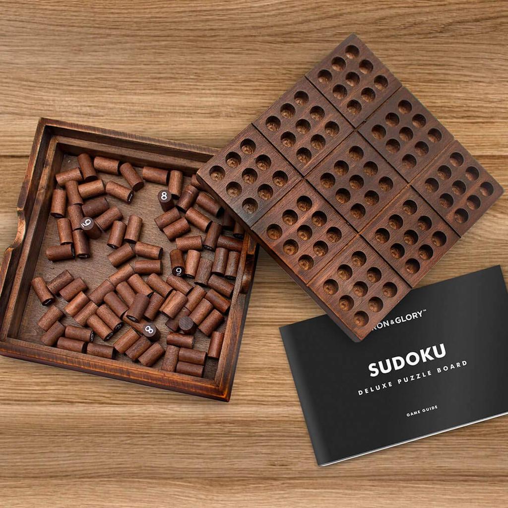 Iron And Glory Sudoku, 1-Player Wooden Board Game, SUCK UK