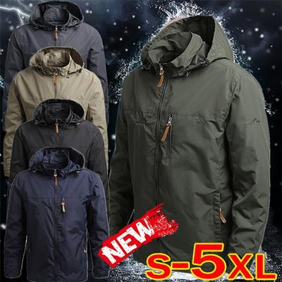 Fashion Brand Waterproof Jacket Raincoat Men's Sportswear Outdoor Hooded Soft Shell Jacket Rainproof Jacket