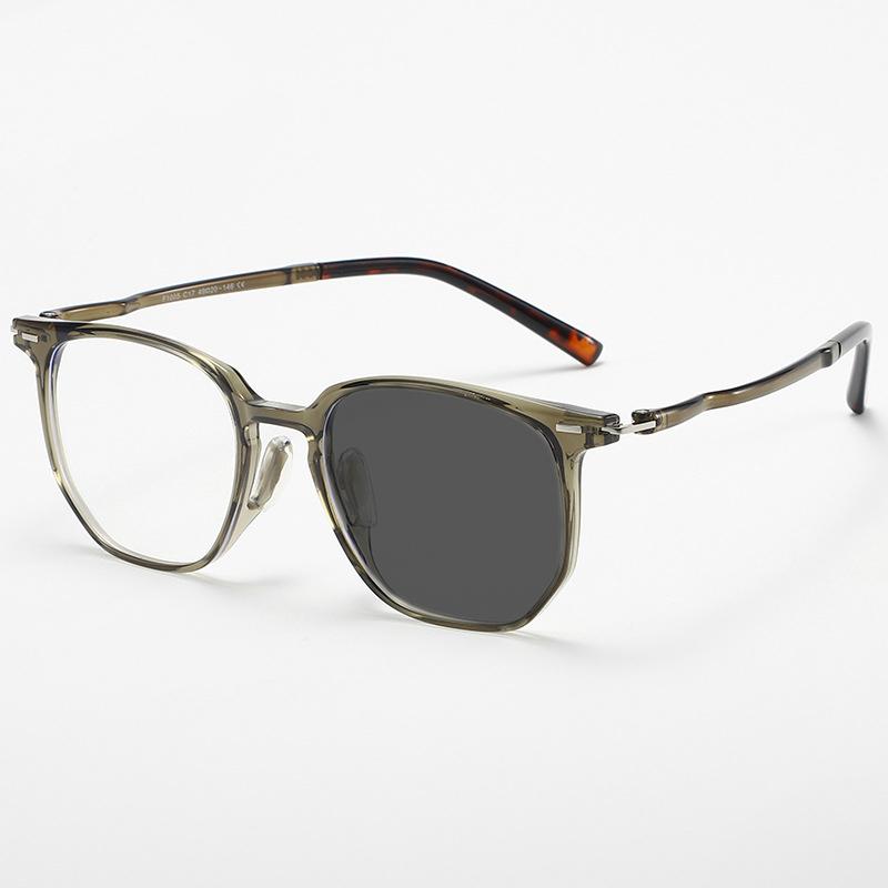 Ultralight  Polygonal Anti Blue Light Reading Glasses For Men Women High Quality Photochromic Presbyopia Glasses