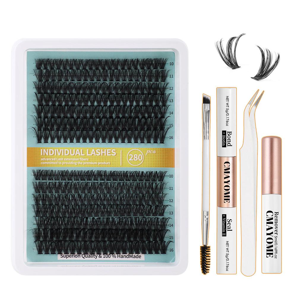 Dense D-Song Single Cluster False Eyelashes Daily Activities Diy Segmented Simulation Curled Eyelashes