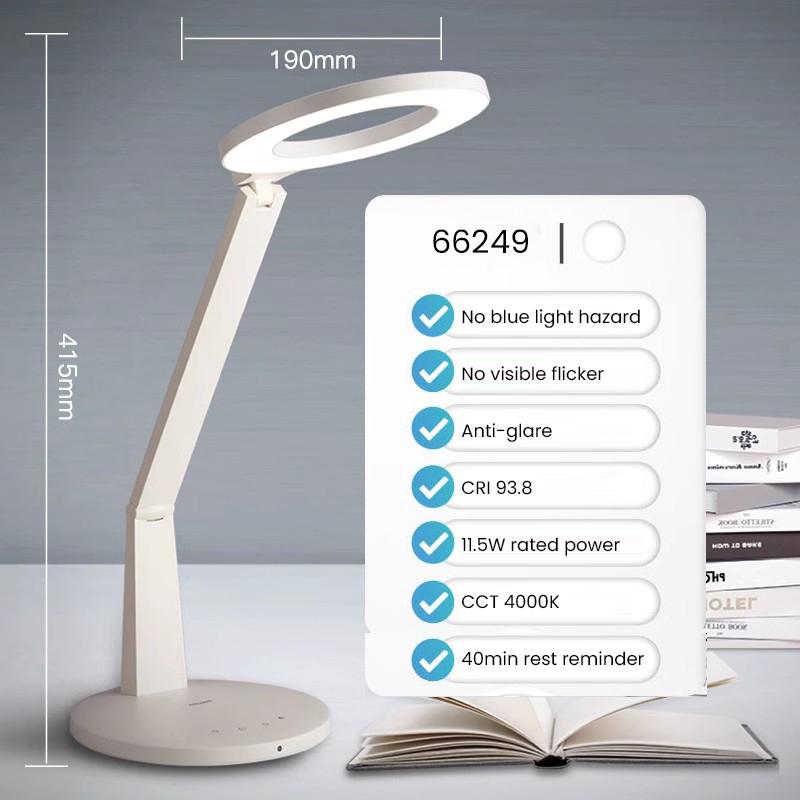 Philips LED Lamp Eye Protective Desk Light 10-100% adjsutable brightness 40 min timer, remind to rest
