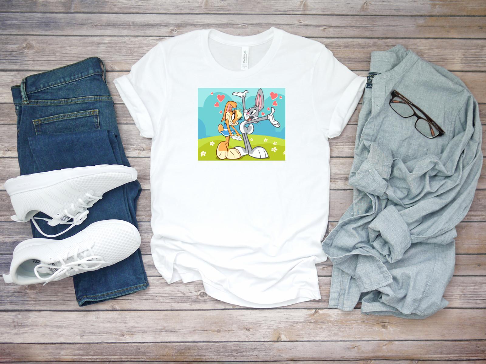 Love Lola Bunny Bugs Bunny Short Sleeve White Men T-shirt K685 XXXXL