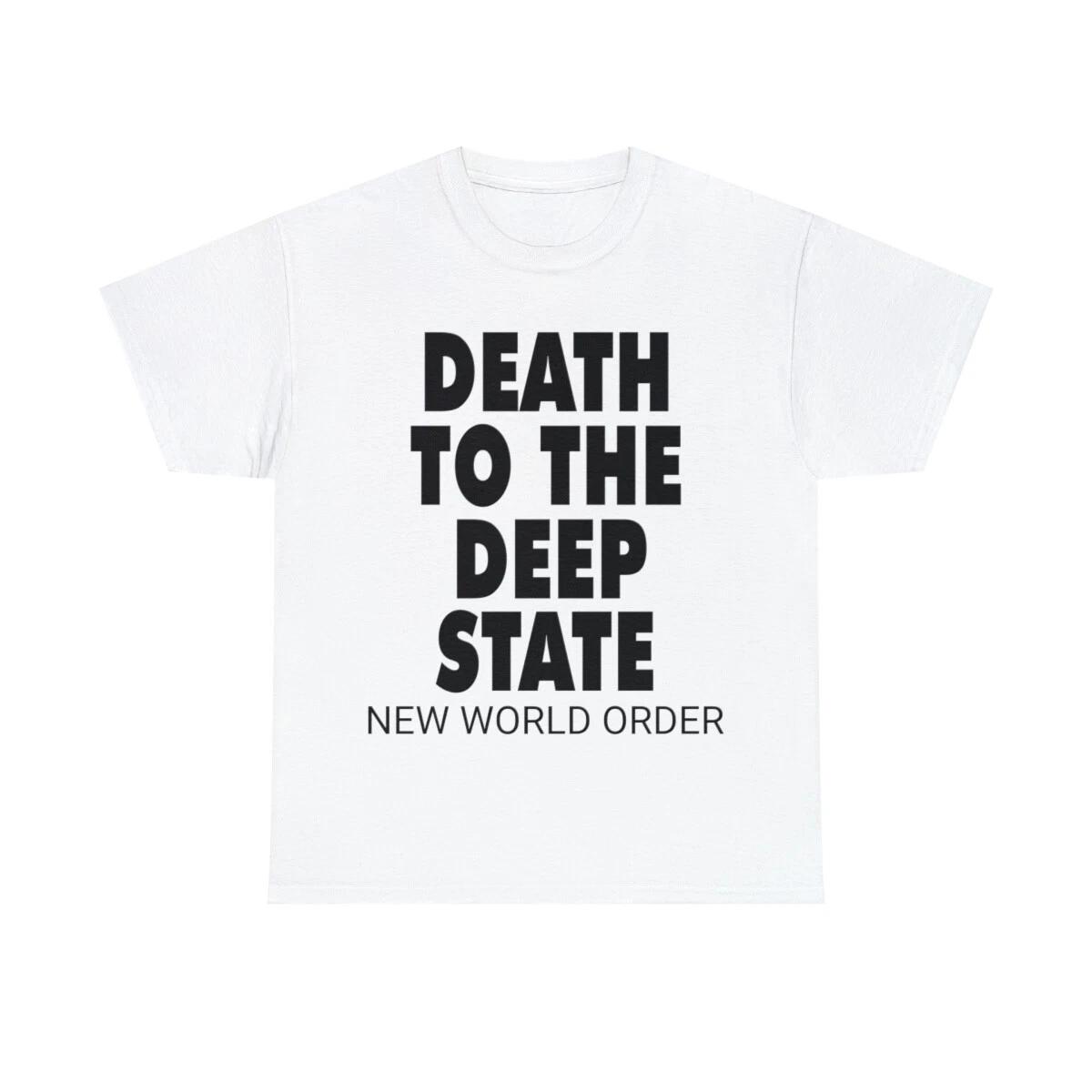 DEATH to the Deep State NWO Short Sleeve Tee S