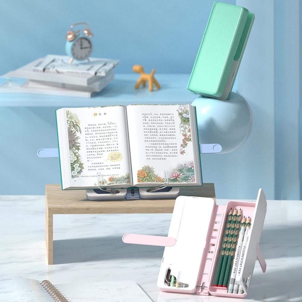 

Портативная складная книжная полка для чтения, чехол для ручки, подставка для чтения, кронштейн для письма с зажимом