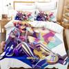 The World Ends With You Sakuraba Neku Bedding Set Cartoon Anime Three-piece Set Adult Kid Bedroom Duvetcover Sets 3D Kawaii Cool