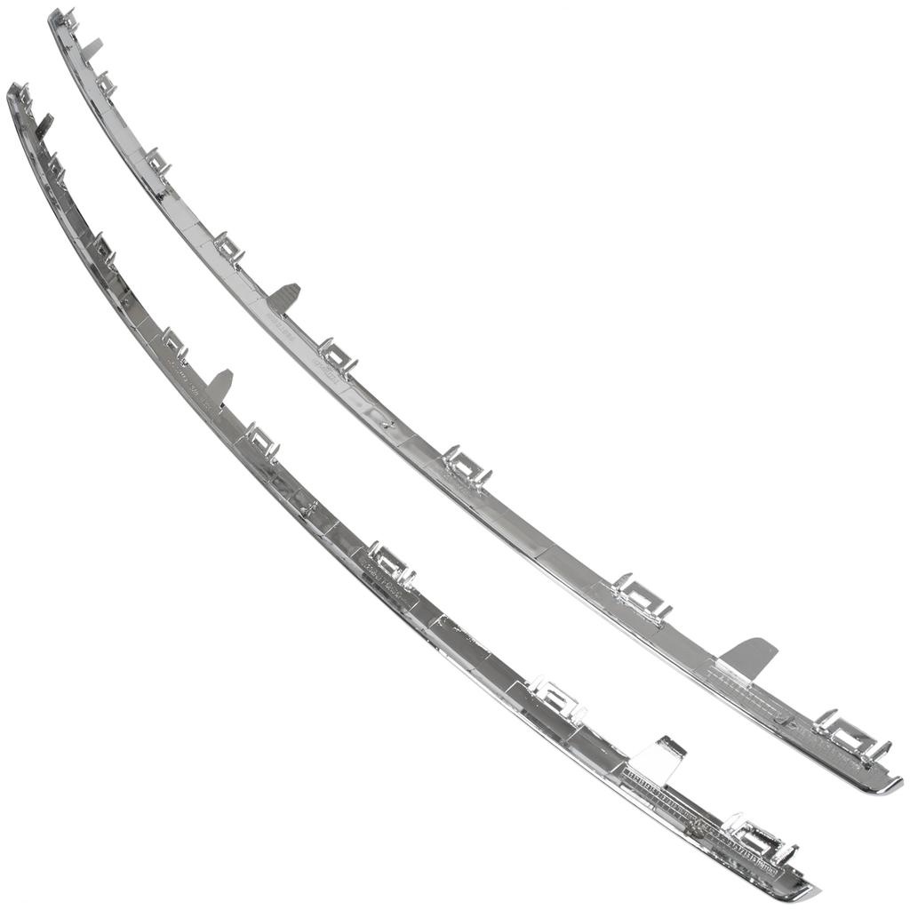 Peugeot 508 I 10-15 Mascherina Superiore e Mascherina Inferiore tra i Fari, Cromata, Set da 2 Pezzi