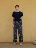 Myue Leo Print Pants Navy