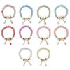 1pc Korean Style Sweet Daisy Flower Bracelet Colorful Crystal Beaded Elastic Rope for Women Girls Party Wedding Jewelry Gift