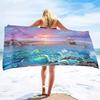 Beautiful Oil Painting Printing Series Seaside Vacation Beach Towel Swimming Bath Towel Sports Towel