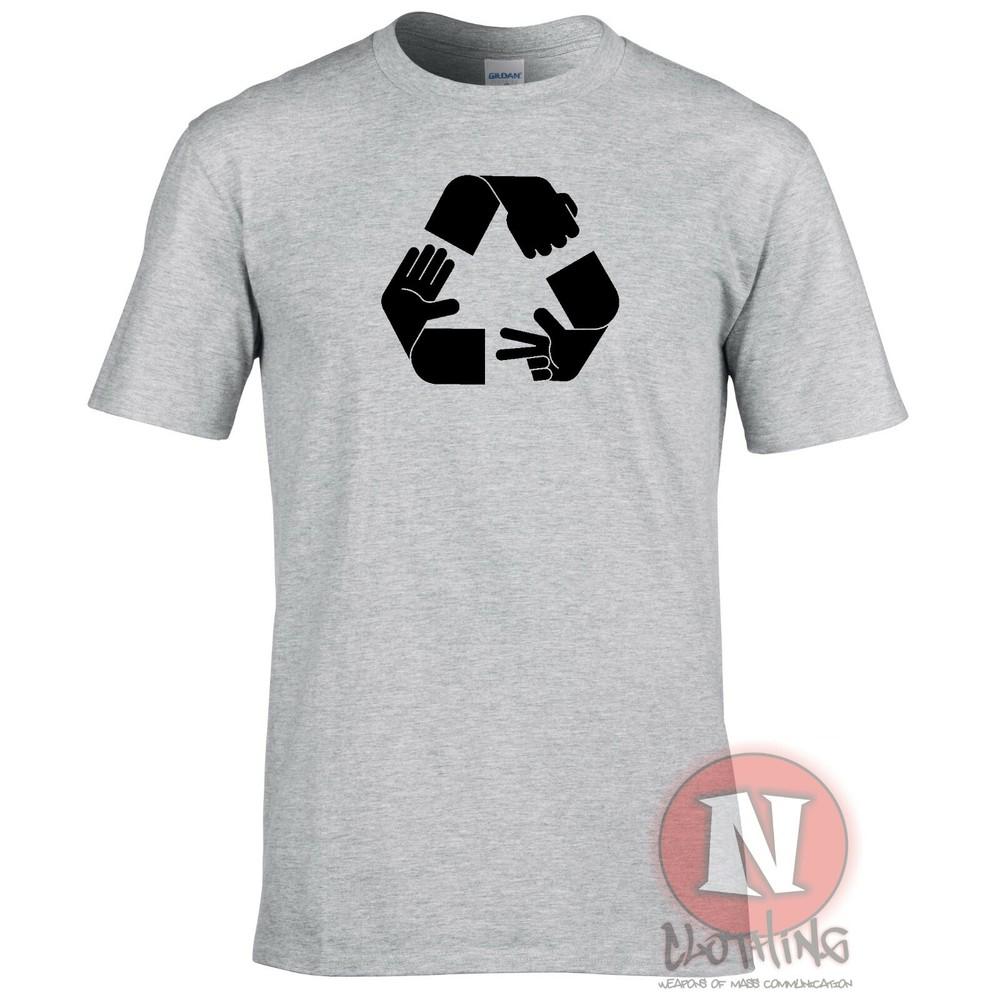 Rock Paper Scissors Recycle TShirt Funny Game Adult Tee