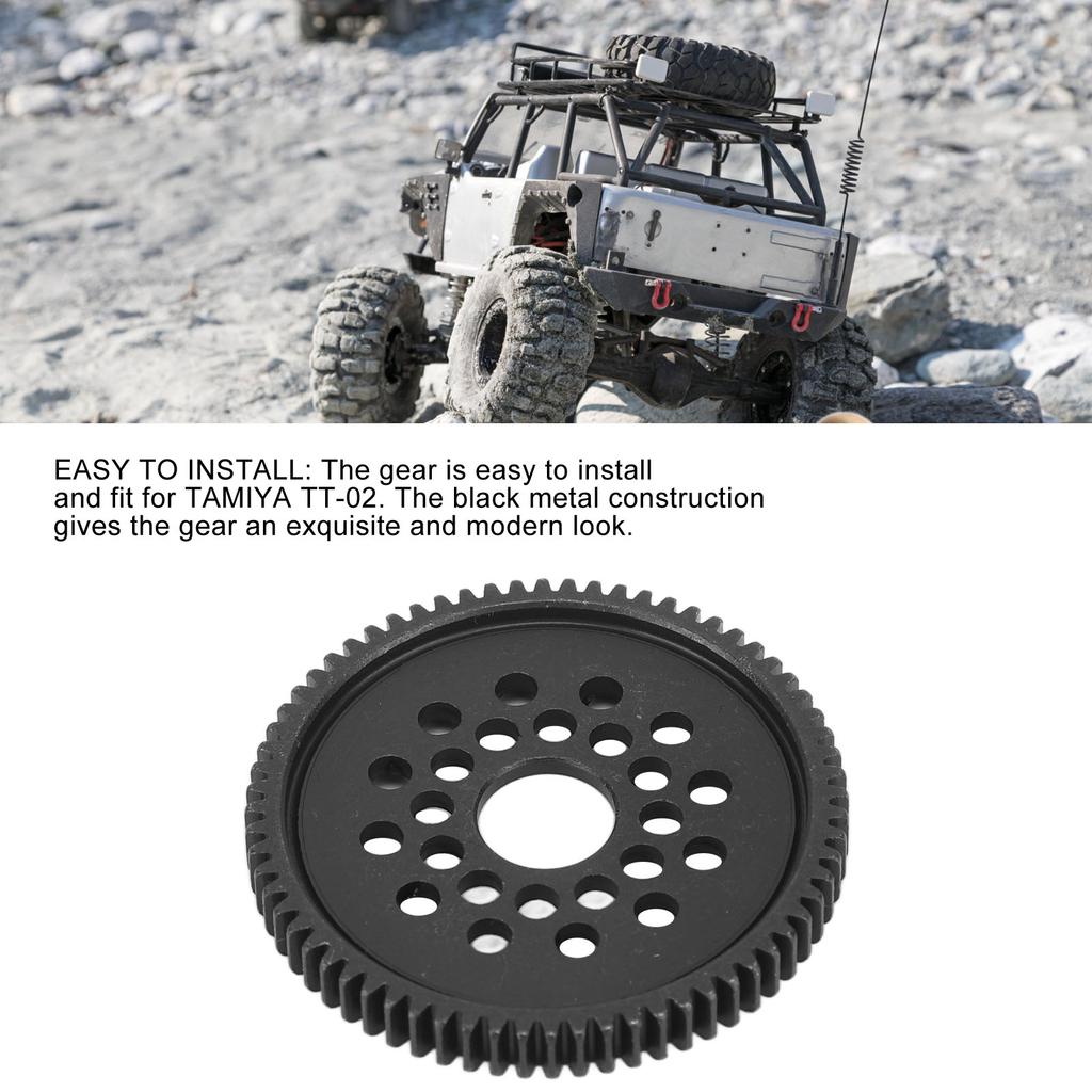 Hochgeschwindigkeits-Stirnrad Stahl Metall Schwarz Groß Fernbedienungsauto Stirnrad Für TAMIYA TT?02 68T