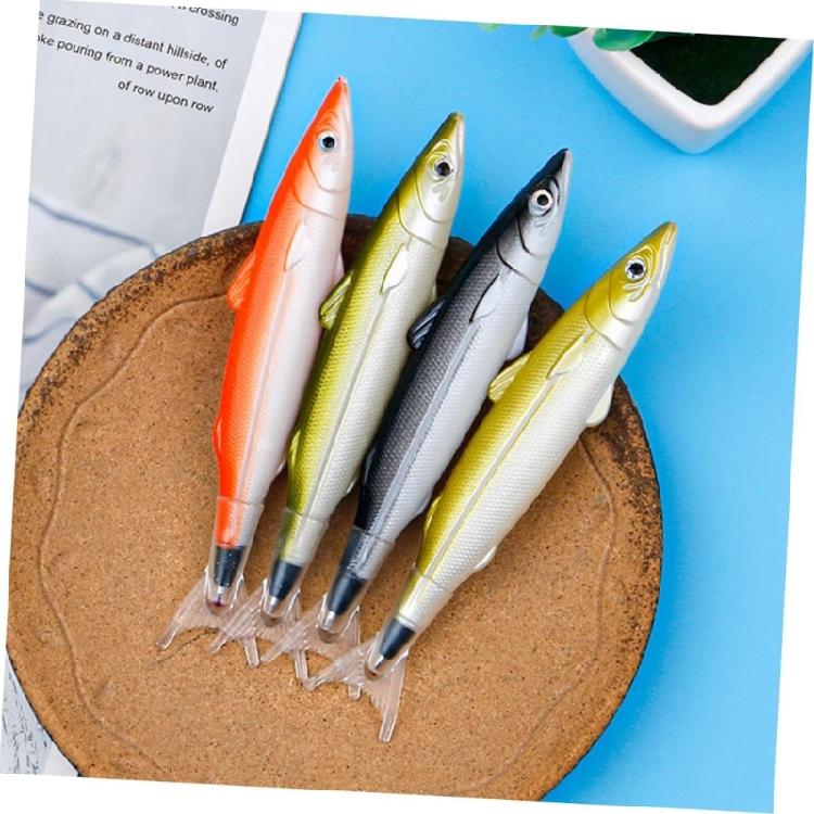 6Pcs Fish Shape Ballpoint Pen 0.5mm Tip Sea Creature Ballpoint Pen Christmas Party Supply for Adult Writing Journaling