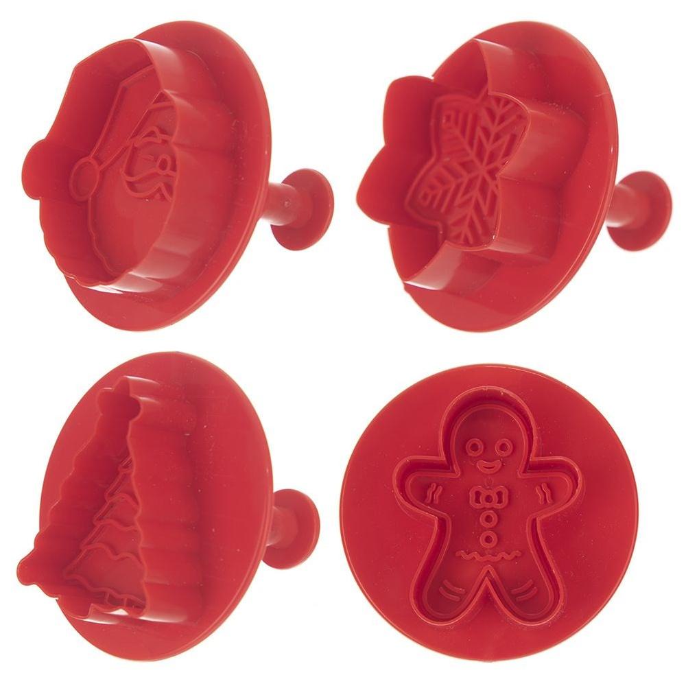 4x Wykrawacze Świąteczne Foremki Cukiernicze Wykrawania Ciastek Ciasteczek