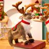 Standing Reindeer Plush Toy - Elk Figure Ornament for Christmas Decorations