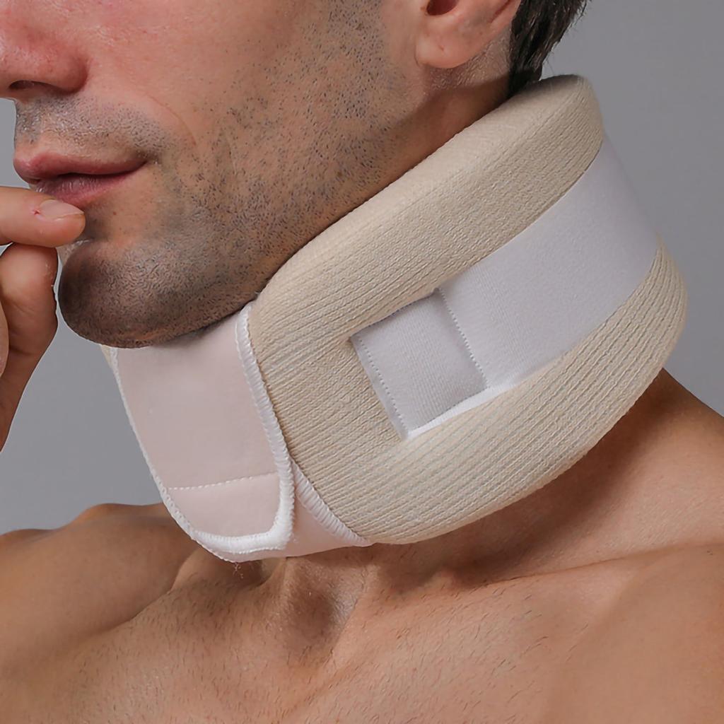 Neck Brace Holder Skin Color Neck Protection Breathable Comfortable Cervical Collar for Home Office M