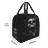 Evil Hands Skull Lunch Bag Leakproof Halloween Gothic Skeleton Thermal Cooler Insulated Lunch Box For Women Kids Food Tote Bags