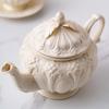 Ins English Relief Retro Court Style Coffee Cup Simple Afternoon Tea Set Creative Ceramic Kettle European Tea Cup Kettle