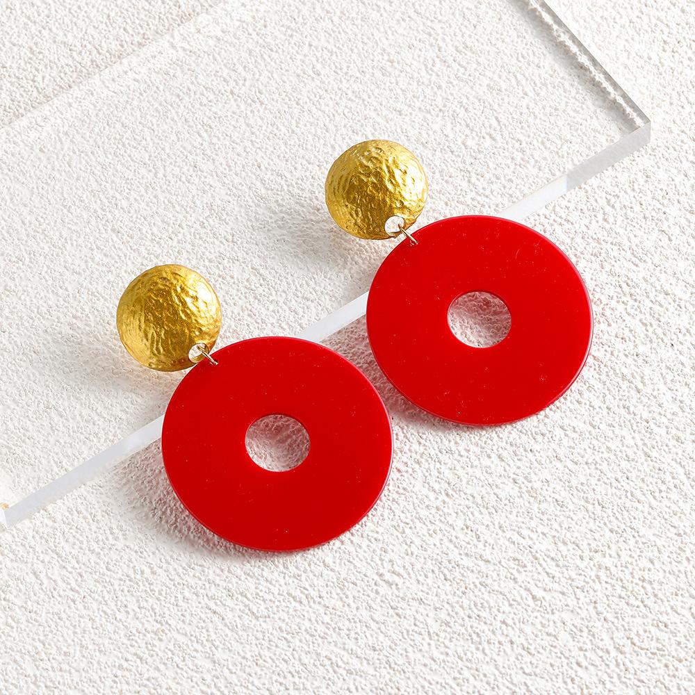 

Современные серьги-кольца из сплава, универсальный геометрический аксессуар для женщин, популярная бижутерия