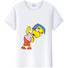 Casual Disney Cartoon Simpson Harajuku T-shirt Summer Blouses Ladies Men White Tees Tops Short Sleeve Blouses Women 90S Tshirt