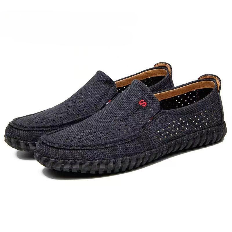 Pantofi din plasă pentru bărbați, de vară, cu decupaje, respirabili, casual, mărime mare, Oxfords, pantofi de lucru cu talpă, balerini moi și confortabili, pantofi sport pentru bărbați