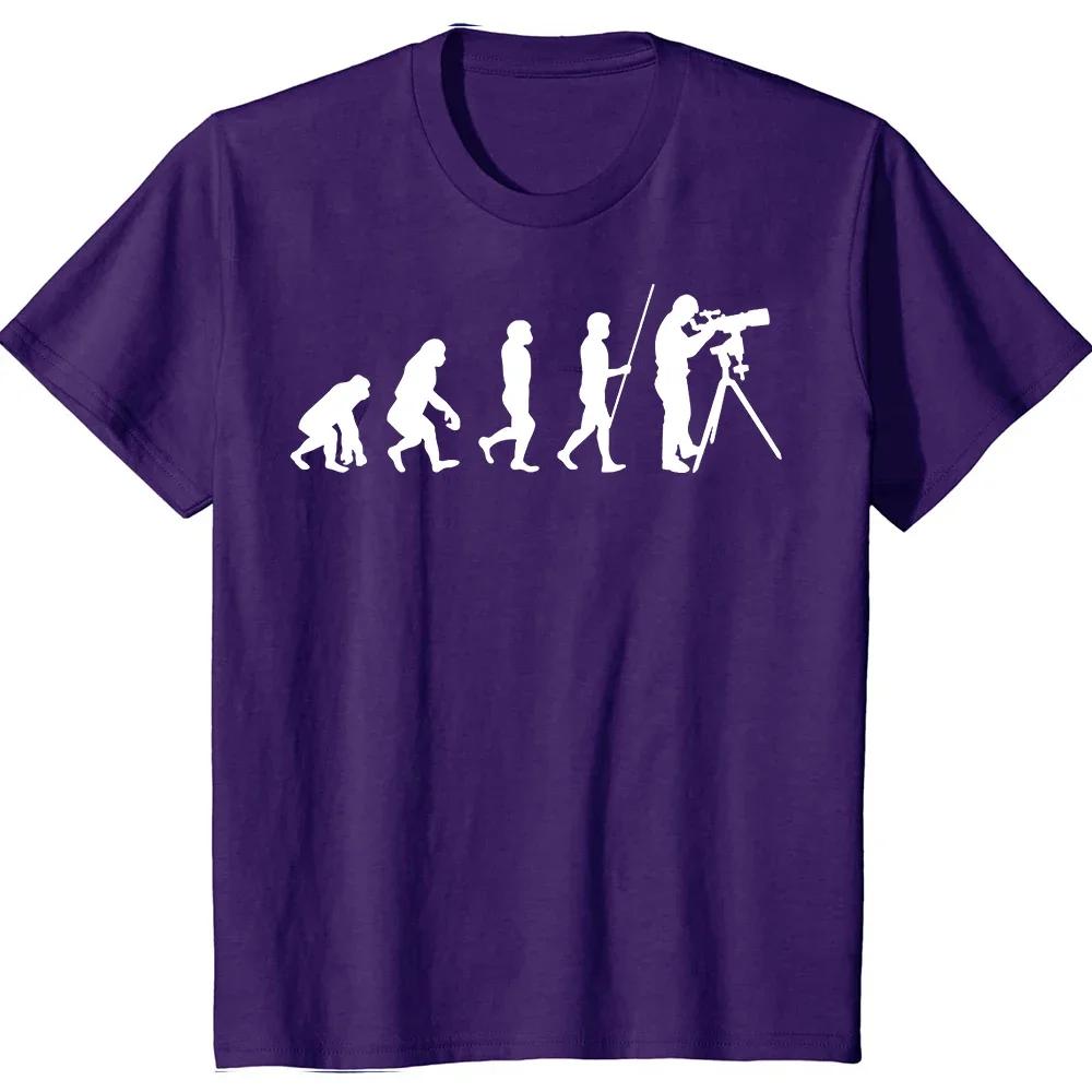 Astronomer Evolution T-Shirt Funny Astronomy Cool Gift Cotton Men's T Shirts Simple Style Tops T Shirt Casual Short Sleeve