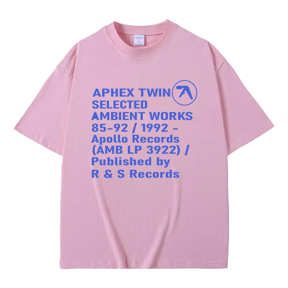 2026 Hot Sale Aphex Twin Graphic Print T Shirt Y2K Men Women Hip Hop Streetwear T-shirt Retro Vintage Graphic Oversized T Shirt