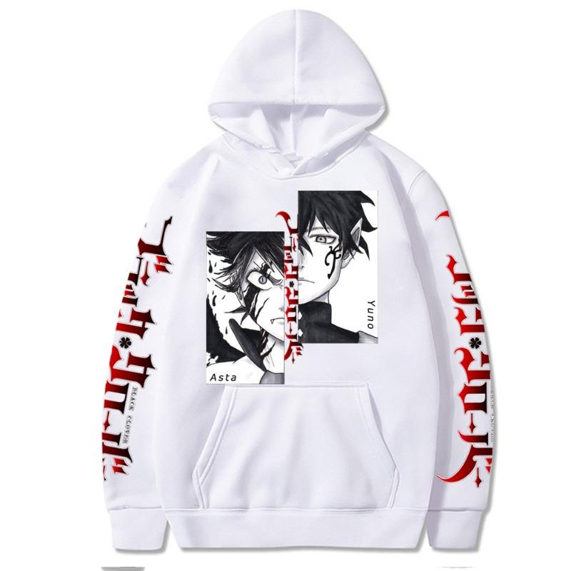 Japanese Animation Black Clover Hoodies Women Men Long Sleeve Hooded Sweatshirts Unisex Streetwear Pullover Clothing